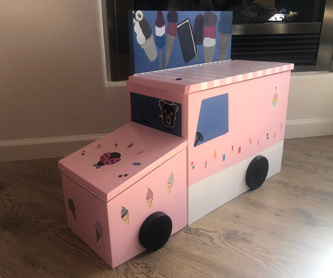 ICE CREAM TRUCK Toy Box Etsy
