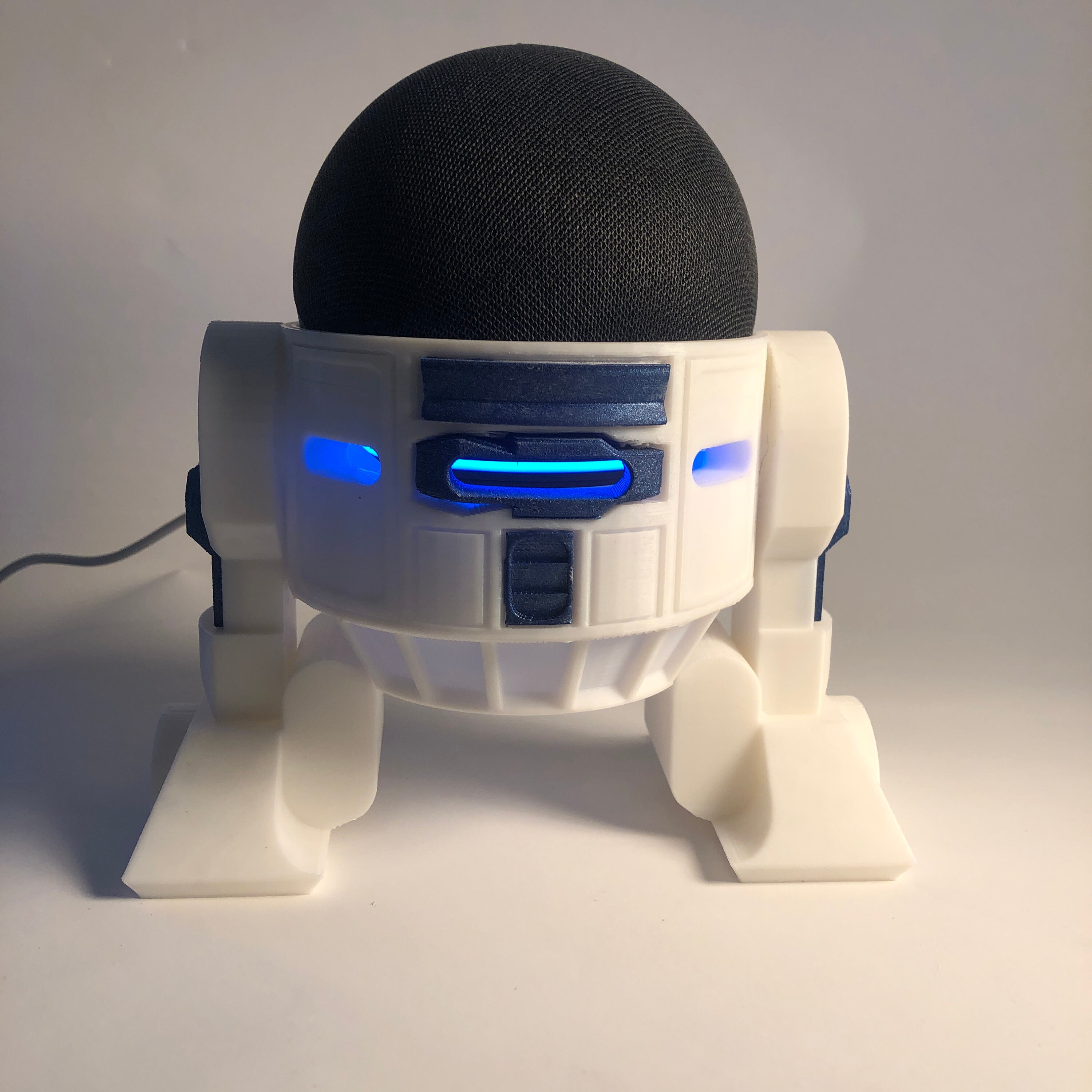 R2D2 Inspired Echo Dot Generation 4 holder Star Wars Amazon Etsy