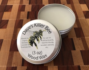 Dave's Killer Bee Wood Wax, Cutting Board and Butcher Block Conditioner