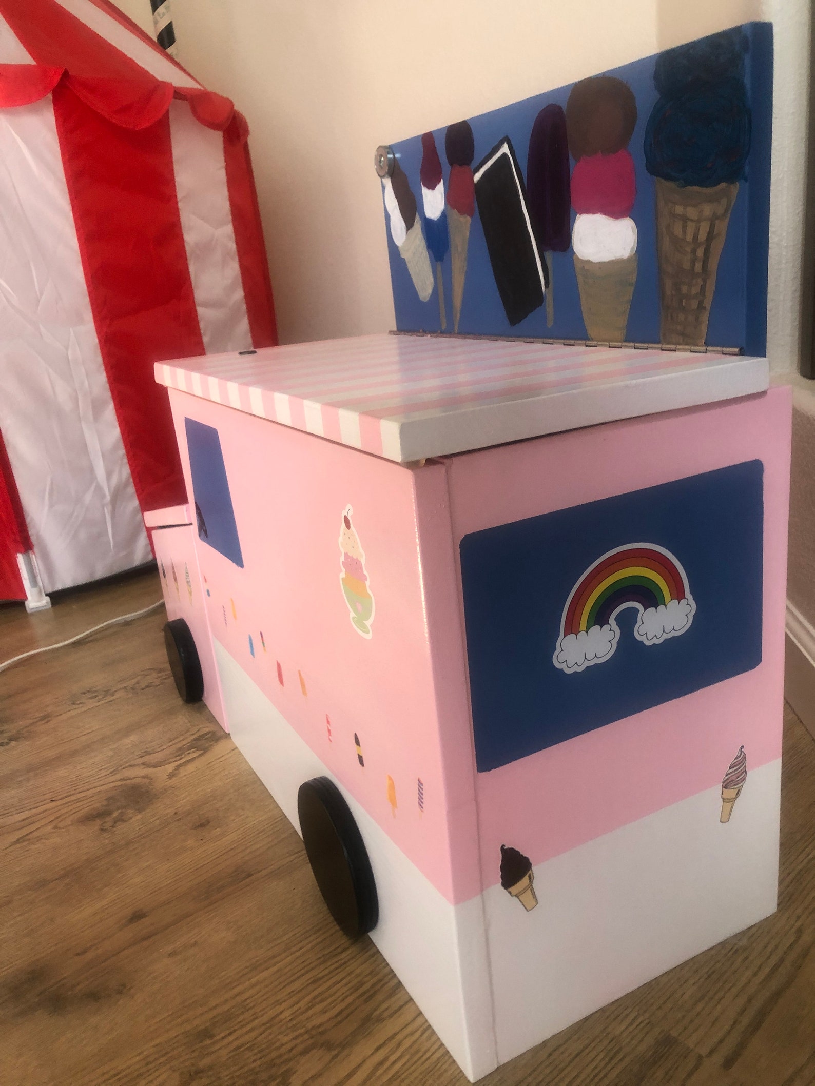 ICE CREAM TRUCK Toy Box Etsy