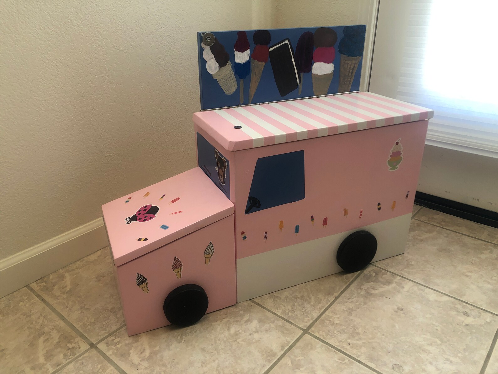 ICE CREAM TRUCK Toy Box Etsy