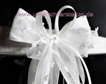 10 antenna bows car bow car decoration wedding SCH0131 white