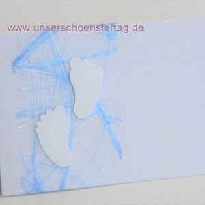 10 x posto carte, battesimo di nome carte tavolo carte PK007 blu chiaro