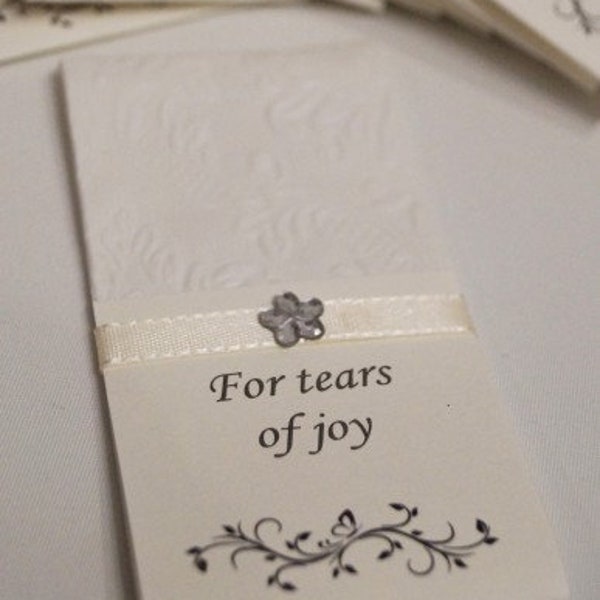 50 handkerchiefs tears of joy wedding TT0060 Freudentränen Taschentücher Hochzeit