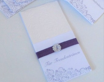 Taschentücher Freudentränen Hochzeit TT0077 lila