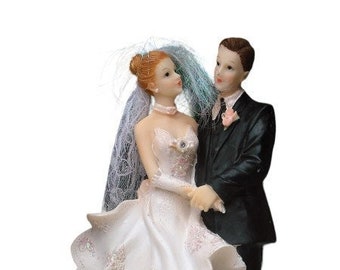 Cake topper con figura di torta per gli sposi 21 cm TA0055