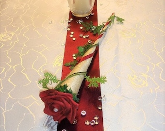 10 x Tischdekoration rosa zur Hochzeit Verlobung Kommunion Taufe TD0055 