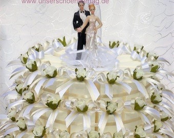 4 stöckige Gastgeschenke Torte zur Hochzeit Brautpaar GG0008