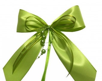 Christmas bows gifts Christmas WS2008 in a set of 10 - gold, light green