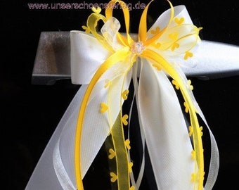 SPECIAL OFFER ** 9 antenna loops car bow car decoration wedding SCH0130 yellow