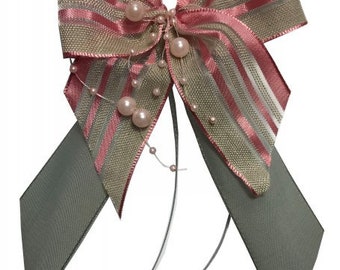 Silver Christmas LoopS Bows Gifts Christmas WS2018 in Set of 10