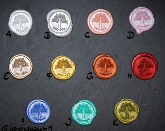 Wax Seal Zelfklevend - Hand Cast Wax Seal Tree of Life (1) - DIY Seal Kleur Keuze