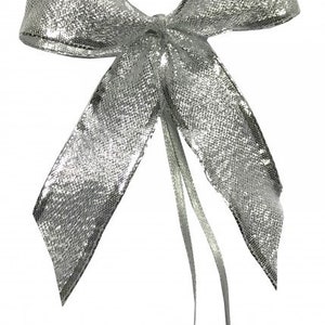 Silver Christmas LoopS Bows Gifts Christmas WS2018 in Set of 10