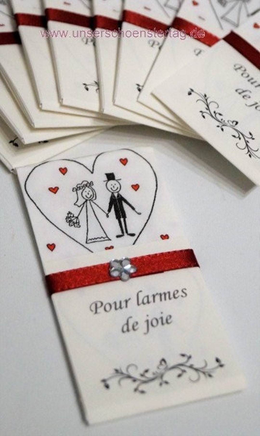 50 Mouchoirs Larmes De Joie Mariage TT0057 Tears of Joy French Wedding Etsy