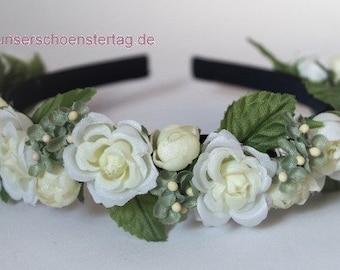 Haarschmuck Haarreif Braut Hochzeit Kommunion Blumenmädchen HS0017