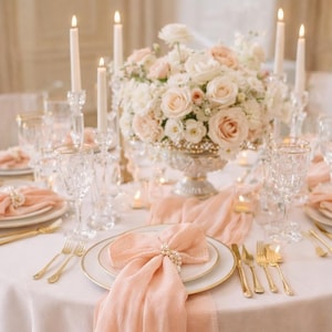 Apricot table runner