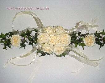 Ehrenplatz Tischdekoration zur Hochzeit Taufe Kommunion creme TD0043