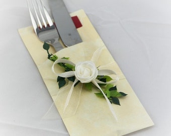 10 cutlery bags wedding baptism communion confirmation BT001