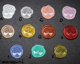 Wax Seal Self-adhesive - Hand Cast Wax Seal Tree of Life (2) - DIY Seal Color Choice