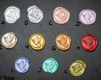 Wasafdichting zelfklevend - handgegoten waszegelduif - DIY seal kleur keuze
