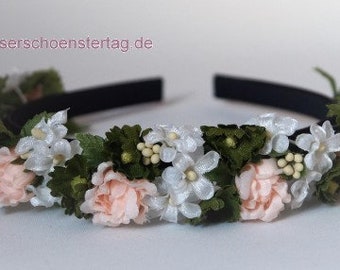 Haarschmuck Haarreif Braut Hochzeit Kommunion Blumenkinder HS0019