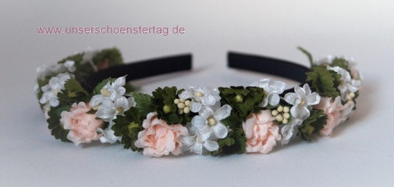 Haarschmuck Haarreif Braut Hochzeit Kommunion Blumenkinder HS0019 Bild 1