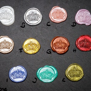 Wax Seal Zelfklevend - Hand Cast Wax Seal Crown - DIY Seal Kleur Keuze