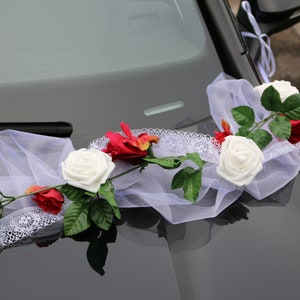  AMOREO® Premium Autoschmuck Hochzeit Motorhaube [inkl