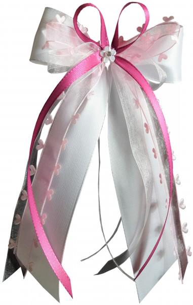 SPECIAL OFFER ** Antenna bows for wedding " HEART " SCH0132 in a set of 10 - pink, pink, white
