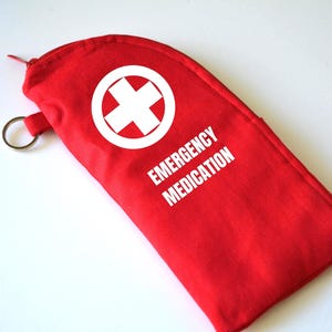 PERSONALISED Insulated  Zippered Medication Bag, Adrenalin Pen Holder, Adrenalin Injection Case/Medicine Bag