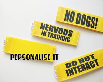 Personalised Water resistant Dog Reactive Lead Sleeve /Reactive Dog Leash Sign/ Sign For Dog Reactive -OWN TEXT