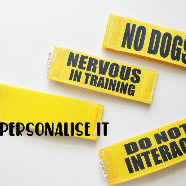 Personalised Water resistant Dog Reactive Lead Sleeve /Reactive Dog Leash Sign/ Sign For Dog Reactive -OWN TEXT