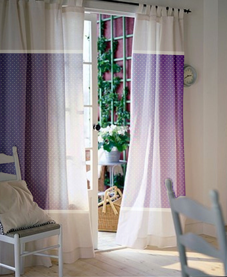 Window Curtains Nursery Curtains Kids Curtains Purple Etsy