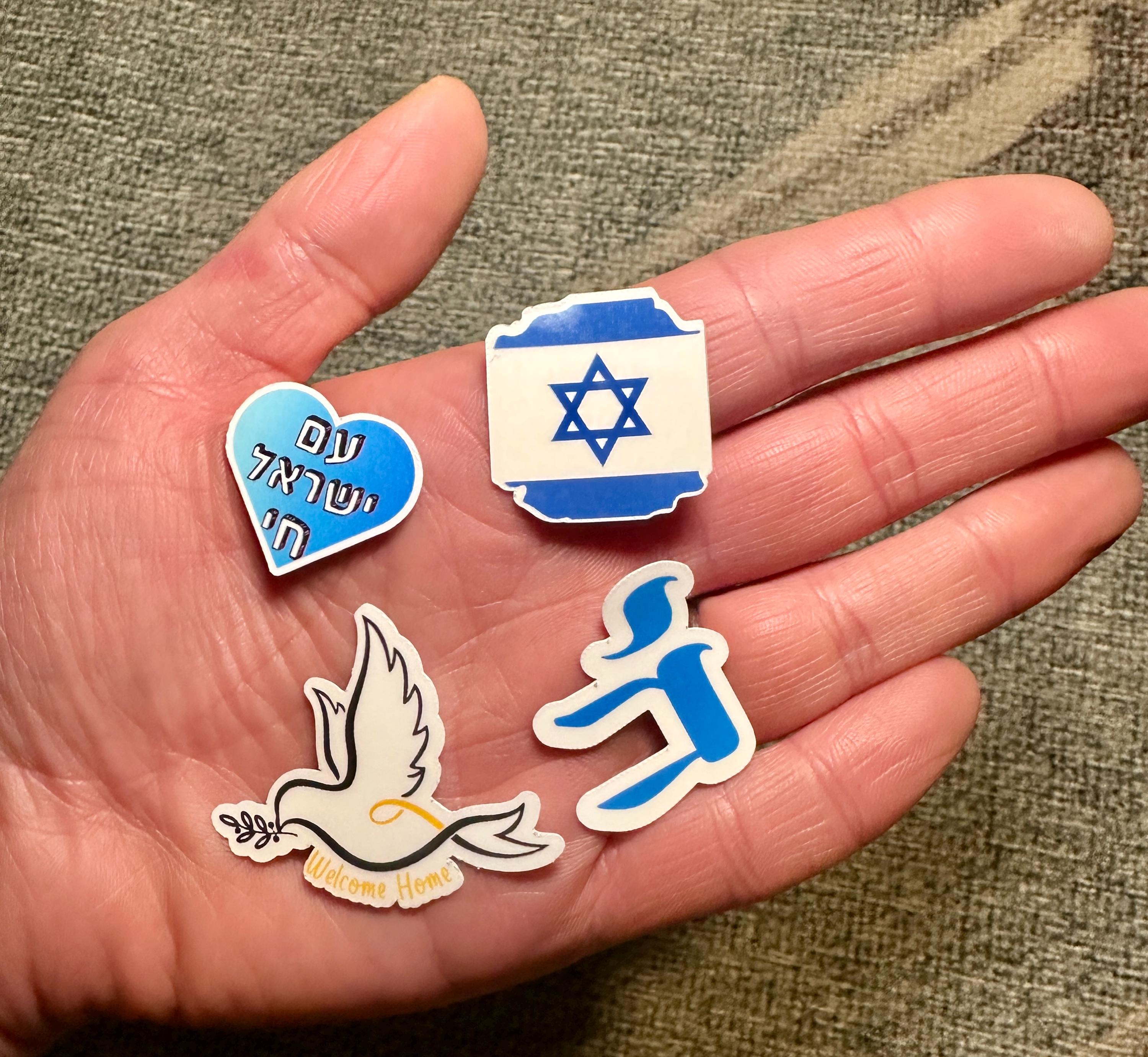 I Support Israel Bumper Sticker Decal - 9x3 Israeli Flag Vinyl 2-Pack