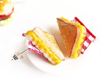 Kleine gelbe Ohrstecker Dreieck gegrillte Käse-Sandwich-Ohrringe Lustige Geburtstag Schmuck Geschenke Freund