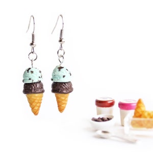 Ice Cream Beach Earrings Dangle Mint Green Chocolate Girls Summer Jewelry Trends Birthday Gifts image 1