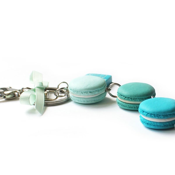 Porte-clés Macaron,Porte-clés argenté,Macaron Rose,Porte-clef Macaron,Macaron bleu,cadeau maman,cadeau unique,accessoire de sac,turquoise