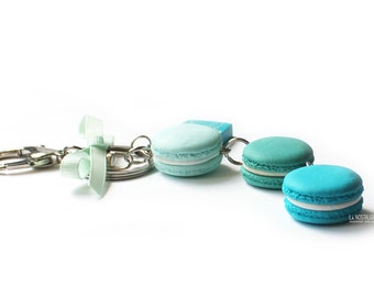 Macaroons Blue Green Keychains Charms Handmade Gifts For Ladies Eiffel Tower Easter