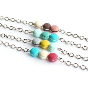 Macaroon bracelet,french macaroon,silver bar bracelet,bar bracelets,macaroon jewelry,minimal bracelet,modern jewelry,blue macaroons,simple