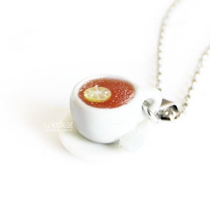 Tea Time Necklace Jewelry Tea cup Charm Pendant Necklaces English High Tea Gifts For Her Gift For Mom Polymer Clay Food Mother&#39;s Day Gift