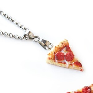 Pizza Slice Necklace Polymer Clay Cute Food Charm Jewelry Best-Friend Bff Pizza Birthday Party Pizza Lover Gift