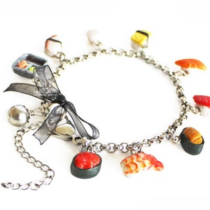 Original Sushi Charm Bracelet Cute Japanese Jewelry Lover Gifts For Friends Birthday