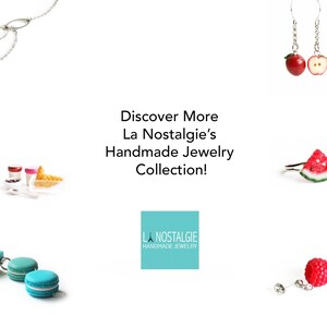 Red Watermelon Earrings Dangle Fruity Dangly Drop Earrings Simple Casual Fruit Slice Summer Beach Jewelry image 6