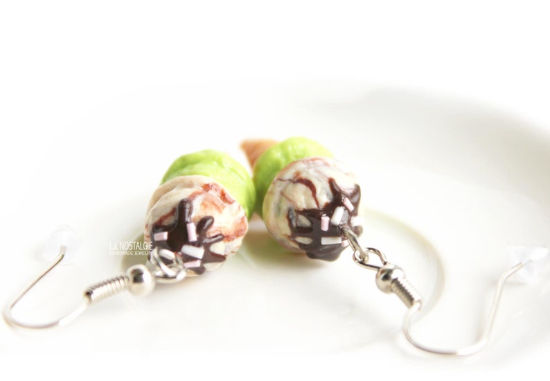 Ice Cream Beach Earrings Dangle Mint Green Chocolate Girls Summer Jewelry Trends Birthday Gifts image 8