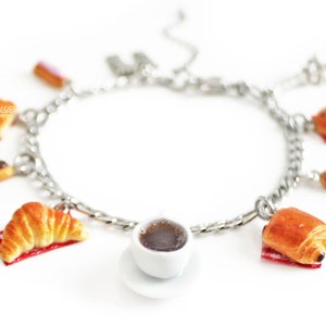 Bracelet à Breloques Café à Paris Bijoux Romantique Amour Cadeau Noël St Valentin
