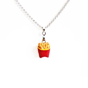 Collier Hot Dog,Bijoux Hotdog,Fimo Gourmande,Breloque Hotdog Américain Collier pendentif argent Bijou pâte polymère Junk Food Cadeau Unique image 9