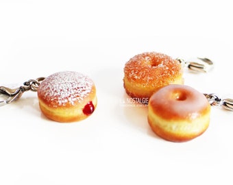 1 st Donut-berlocker för halsband armband handväska väskor tillbehör födelsedagspresenter mat smycken djurhalsband