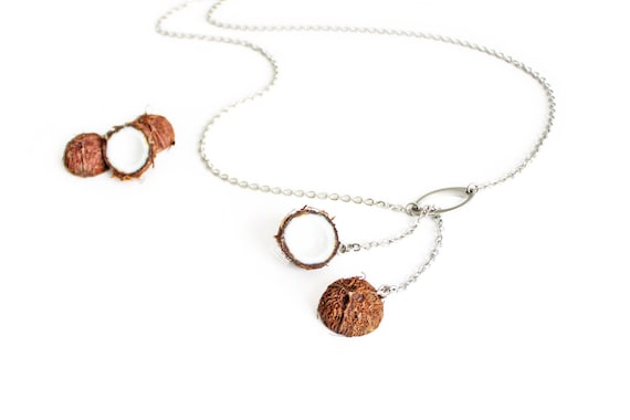 Collana con conchiglia in resina multicolor - Gioielli - Collane