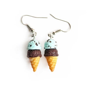 Ice Cream Beach Earrings Dangle Mint Green Chocolate Girls Summer Jewelry Trends Birthday Gifts image 2