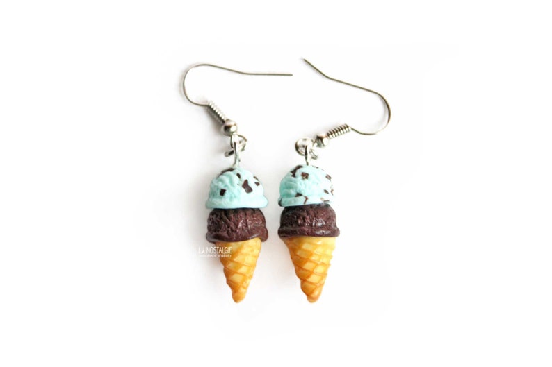 Ice Cream Beach Earrings Dangle Mint Green Chocolate Girls Summer Jewelry Trends Birthday Gifts image 2